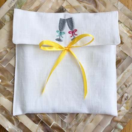 Wedding Linen Cocktail Napkins Set of 4